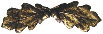 Notting Hill NHP-644-AB: 3" cc Oak Leaf Cabinet Pull - Antique Brass