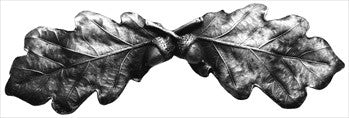 Notting Hill NHP-644-AP: 3" cc Oak Leaf Cabinet Pull - Antique Pewter