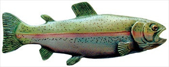 Notting Hill NHP-648-PHT-L: 3" cc Rainbow Trout Cabinet Pull (left) - Pewter