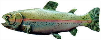 Notting Hill NHP-648-PHT-R: 3" cc Rainbow Trout Cabinet Pull (right) - Pewter