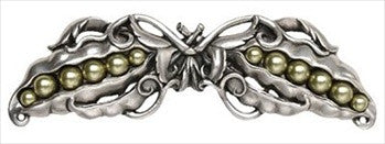 Notting Hill NHP-650-AP: 3" cc Pearly Peapod Cabinet Pull - Antique Pewter