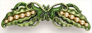 Notting Hill NHP-650-PHT: 3" cc Pearly Peapod Cabinet Pull - Pewter