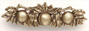 Notting Hill NHP-654-AB: 3" cc Georgia Peach Cabinet Pull - Antique Brass