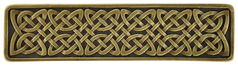 Notting Hill NHP-657-AB: 3" cc Celtic Isles Cabinet Pull - Antique Brass