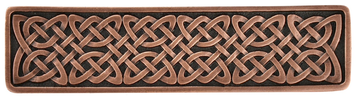 Notting Hill NHP-657-AC: 3" cc Celtic Isles Cabinet Pull - Antique Copper