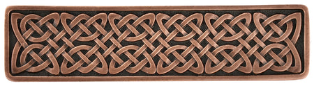 Notting Hill NHP-657-AC: 3" cc Celtic Isles Cabinet Pull - Antique Copper