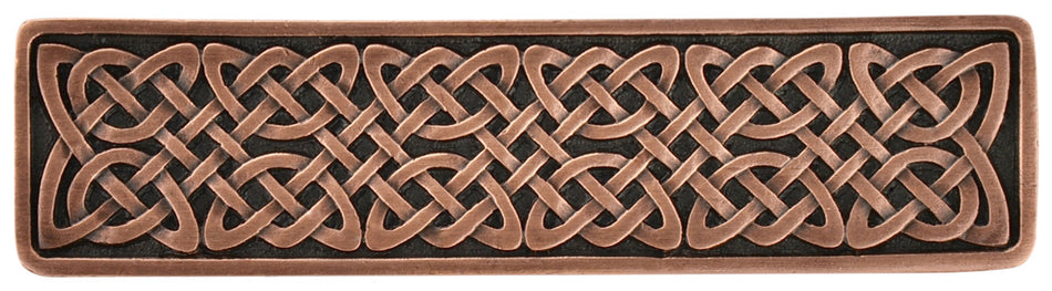 Notting Hill NHP-657-AC: 3" cc Celtic Isles Cabinet Pull - Antique Copper
