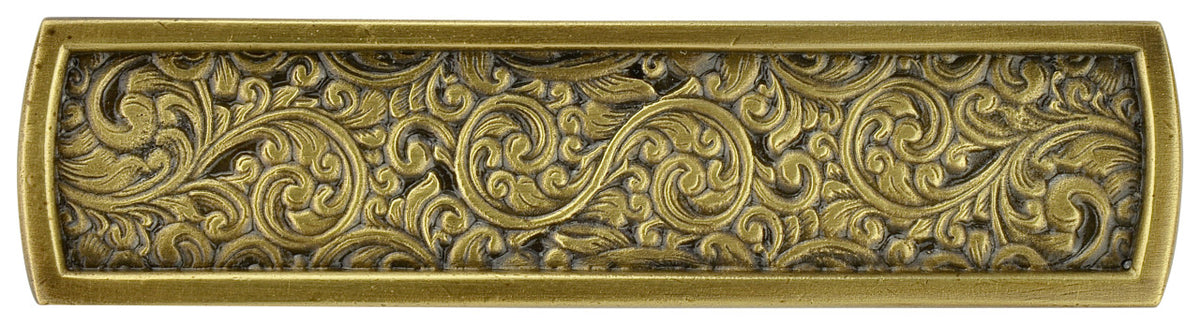 Notting Hill NHP-659-AB: 3" cc Saddleworth Cabinet Pull - Antique Brass