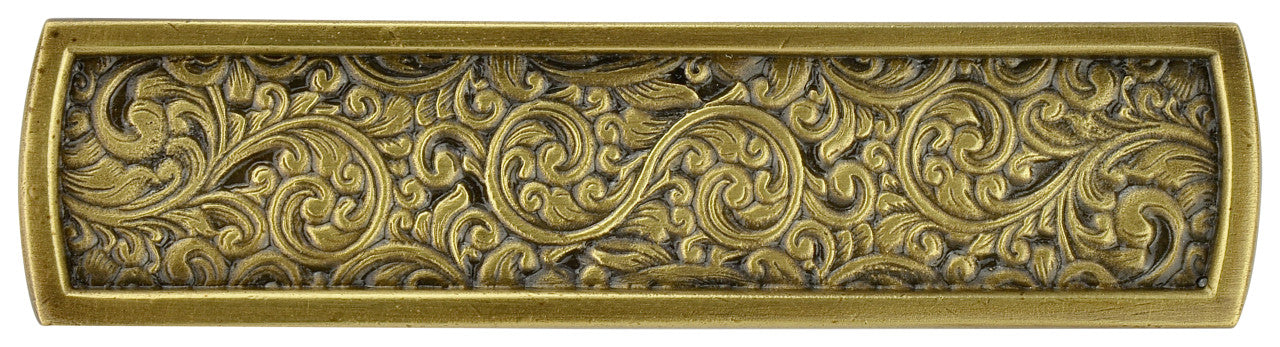 Notting Hill NHP-659-AB: 3" cc Saddleworth Cabinet Pull - Antique Brass