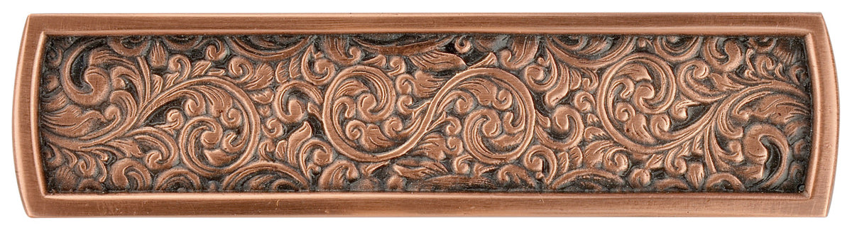 Notting Hill NHP-659-AC: 3" cc Saddleworth Cabinet Pull - Antique Copper