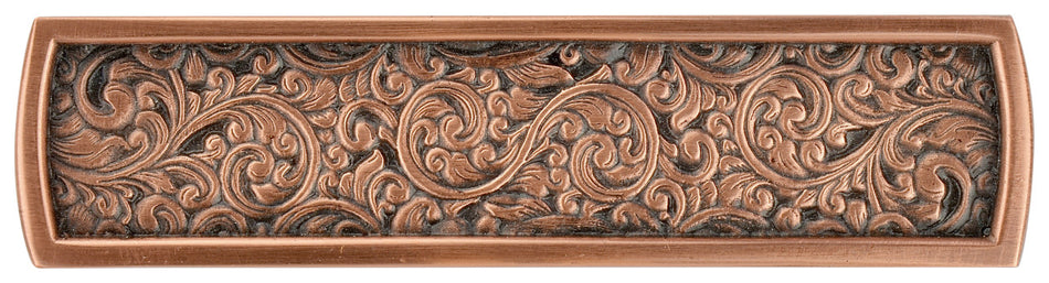 Notting Hill NHP-659-AC: 3" cc Saddleworth Cabinet Pull - Antique Copper