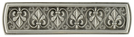 Notting Hill NHP-660-AP: 3" cc Fleur-De-Lis Cabinet Pull - Antique Pewter