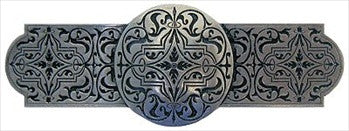 Notting Hill NHP-673-BP: 3" cc Renaissance Etch Cabinet Pull - Brilliant Pewter
