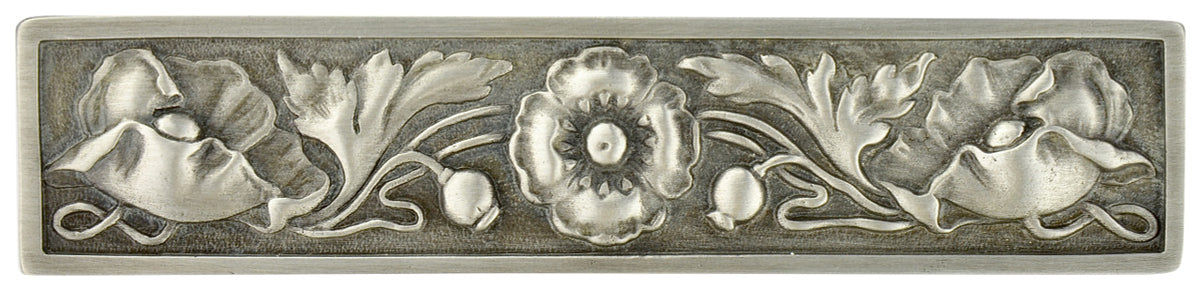 Notting Hill NHP-675-AP: 3" cc Poppy Cabinet Pull - Antique Pewter