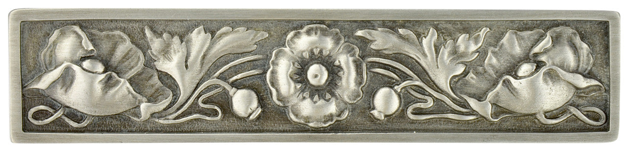 Notting Hill NHP-675-AP: 3" cc Poppy Cabinet Pull - Antique Pewter