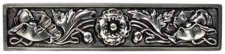 Notting Hill NHP-675-BP: 3" cc Poppy Cabinet Pull - Brilliant Pewter