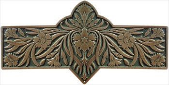 Notting Hill NHP-678-AB-C: 3" cc Dianthus Cabinet Pull - Sage/Antique Brass