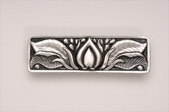 Notting Hill NHP-681-BP: 3" cc Hope Blossom Cabinet Pull - Brilliant Pewter
