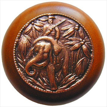 Notting Hill NHW-705C-AC: Jungle Patrol Cabinet Knob - Cherry/Antique Copper