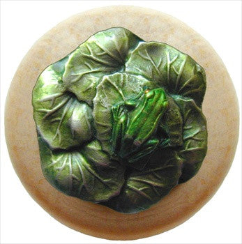 Notting Hill NHW-709N-PHT: Leap Frog Cabinet Knob - Natural/Pewter