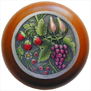 Notting Hill NHW-713C-PHT: Tuscan Bounty Cabinet Knob - Cherry/Pewter