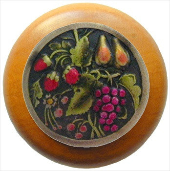 Notting Hill NHW-713M-BHT: Tuscan Bounty Cabinet Knob - Maple/Brass