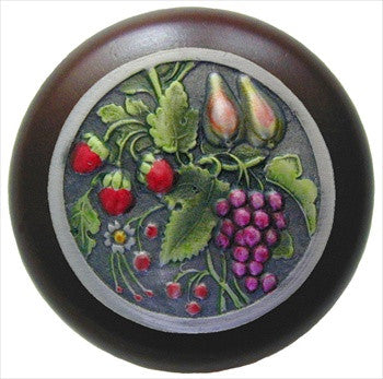 Notting Hill NHW-713W-PHT: Tuscan Bounty Cabinet Knob - Dark Walnut/Pewter