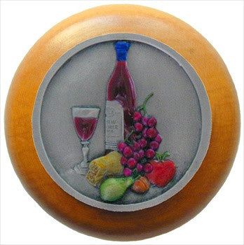 Notting Hill NHW-740M-PHT: Best Cellar (Wine) Cabinet Knob - Maple/Pewter