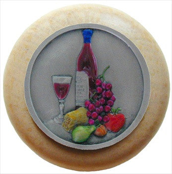 Notting Hill NHW-740N-PHT: Best Cellar (Wine) Cabinet Knob - Natural/Pewter
