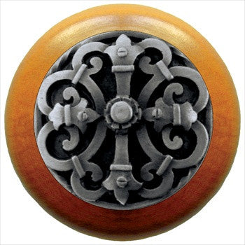 Notting Hill NHW-776M-AP: Chateau Cabinet Knob - Maple/Antique Pewter