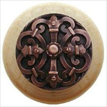 Notting Hill NHW-776N-AC: Chateau Cabinet Knob - Natural/Antique Copper