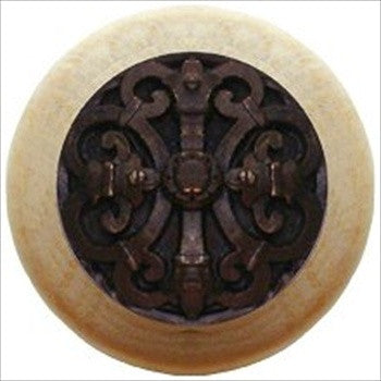 Notting Hill NHW-776N-DB: Chateau Cabinet Knob - Natural/Dark Brass