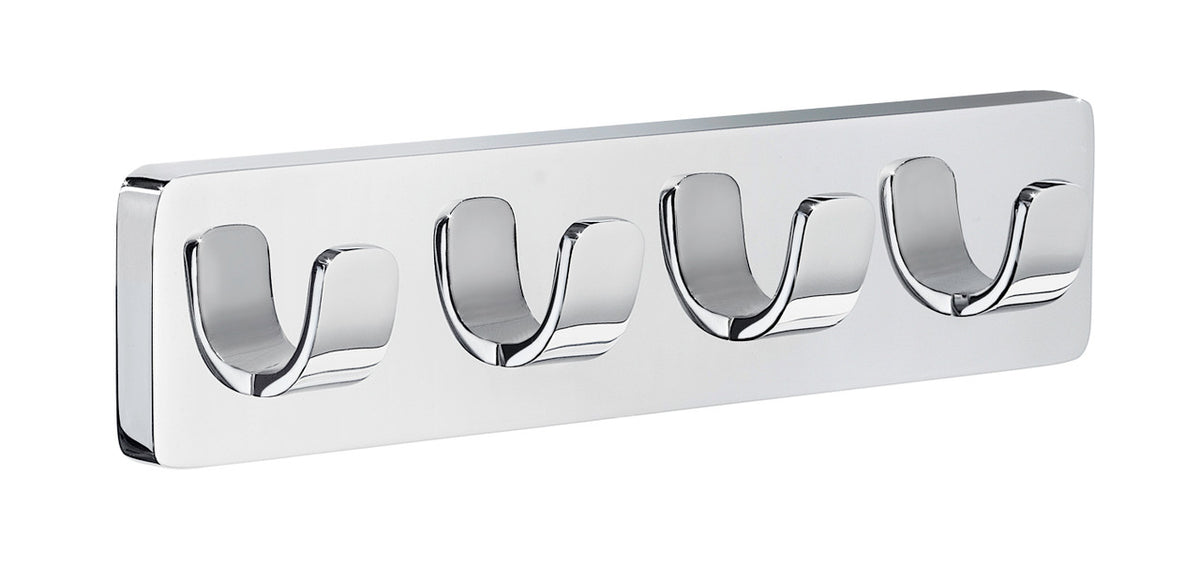 Smedbo OK359: 6-7/8" Ice Quad Hook Rack - Polished Chrome