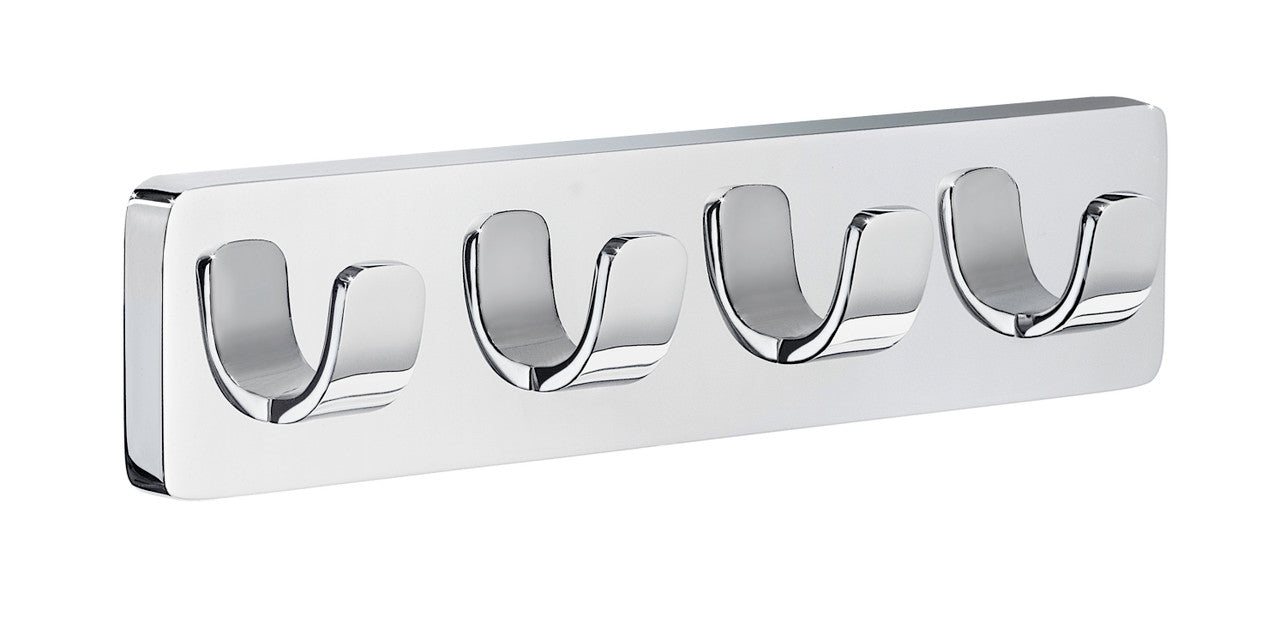 Smedbo OK359: 6-7/8" Ice Quad Hook Rack - Polished Chrome