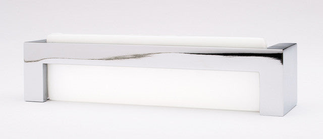 Sietto P-1801-PC: 128mm cc Skyline Cabinet Pull - White w/Polished Chrome Base