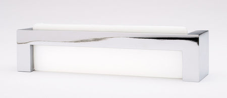 Sietto P-1801-PC: 128mm cc Skyline Cabinet Pull - White w/Polished Chrome Base