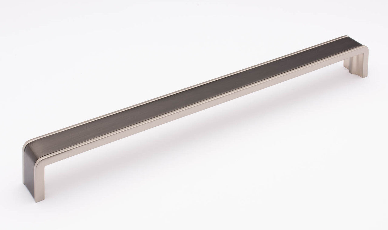 Sietto P-2000-12-G-SN: 12" cc Fusion Cabinet Pull - Gunmetal/Satin Nickel