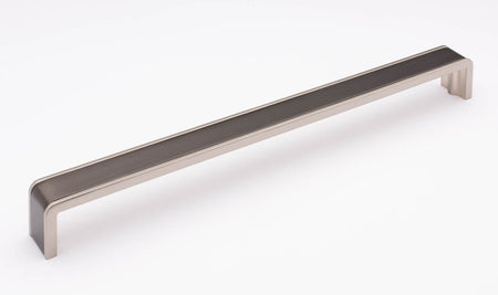 Sietto P-2000-12-G-SN: 12" cc Fusion Cabinet Pull - Gunmetal/Satin Nickel