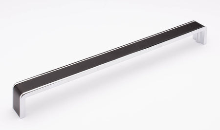 Sietto P-2000-12-MB-PC: 12" cc Fusion Cabinet Pull - Matte Black/Polished Chrome