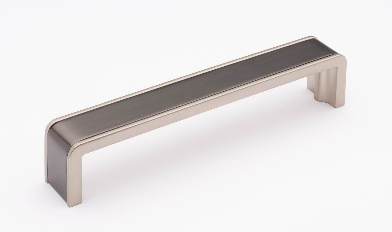 Sietto P-2000-6-G-SN: 6" cc Fusion Cabinet Pull - Gunmetal/Satin Nickel