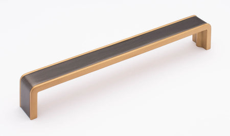 Sietto P-2000-8-G-SB: 8" cc Fusion Cabinet Pull - Gunmetal/Satin Brass
