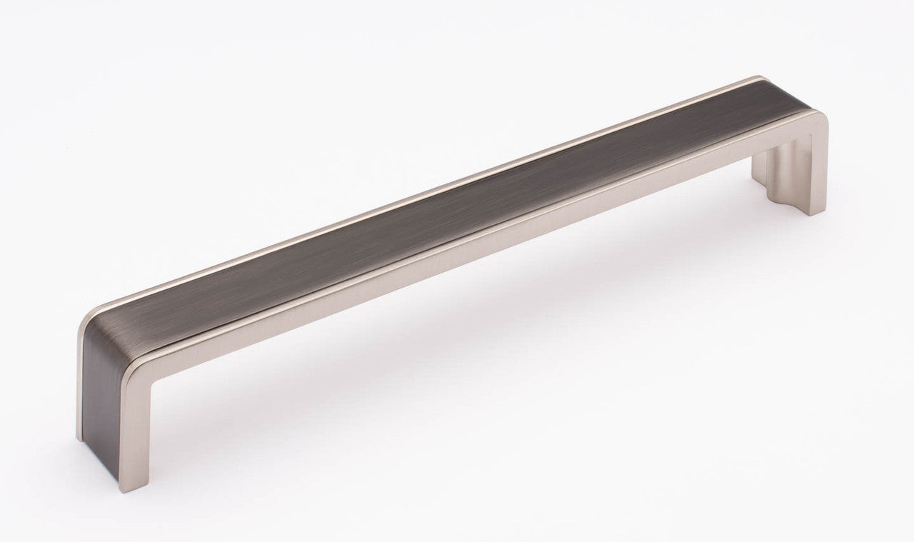 Sietto P-2000-8-G-SN: 8" cc Fusion Cabinet Pull - Gunmetal/Satin Nickel