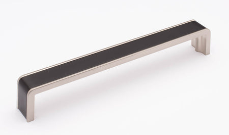 Sietto P-2000-8-MB-SN: 8" cc Fusion Cabinet Pull - Matte Black/Satin Nickel