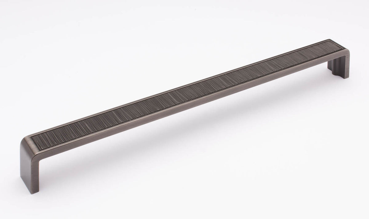 Sietto P-2001-12-G: 12" cc Brushed Cabinet Pull - Gunmetal