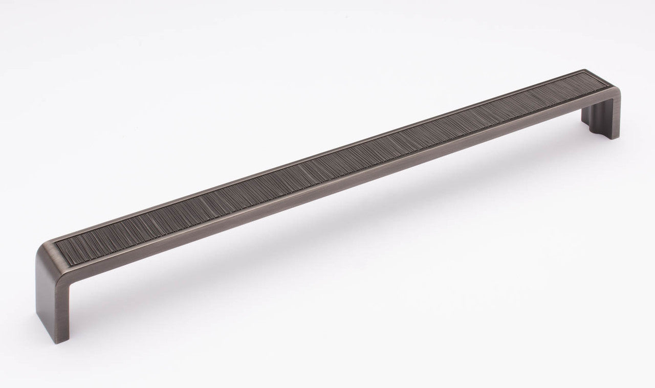 Sietto P-2001-12-G: 12" cc Brushed Cabinet Pull - Gunmetal