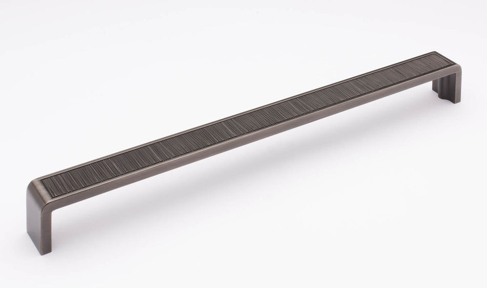 Sietto P-2001-12-G: 12" cc Brushed Cabinet Pull - Gunmetal