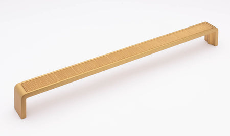 Sietto P-2001-12-SB: 12" cc Brushed Cabinet Pull - Satin Brass