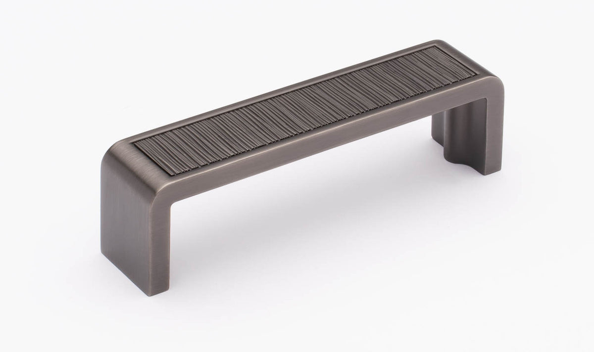 Sietto P-2001-4-G: 4" cc Brushed Cabinet Pull - Gunmetal
