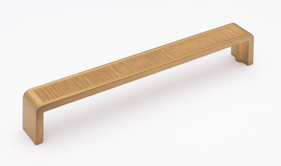 Sietto P-2001-8-SB: 8" cc Brushed Cabinet Pull - Satin Brass