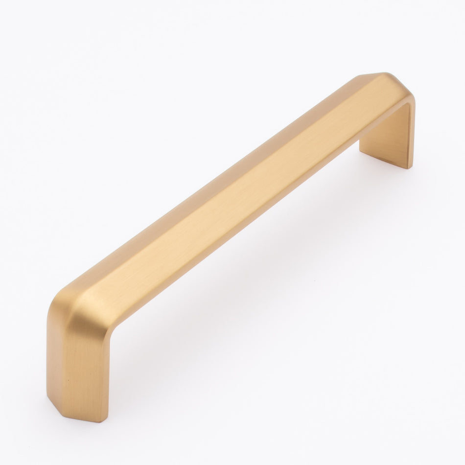 Sietto P-2003-6-SB: 6" cc Eternity Cabinet Pull - Satin Brass